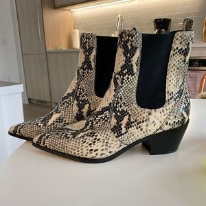 Brand new snake skin Paige ankle boots